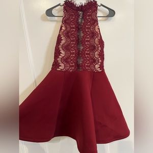 Burgundy Windsor Knee-Length formal dress